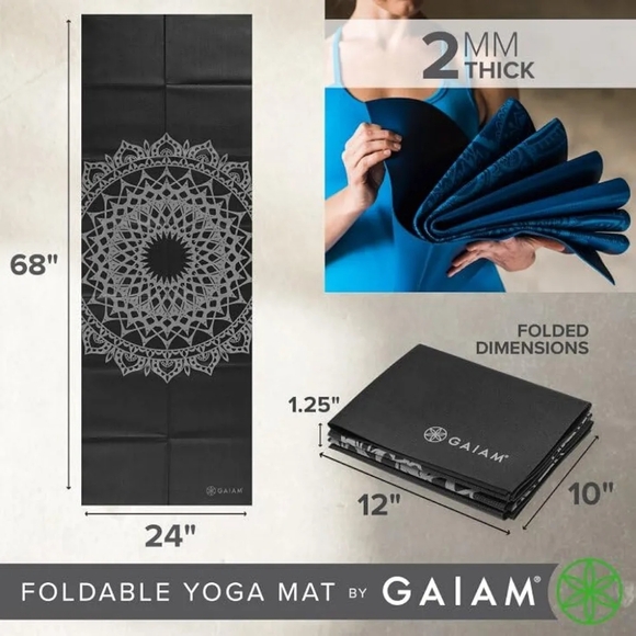 GAIAM Plum Yoga Mat with Artistic Pattern - Picture 5 of 5